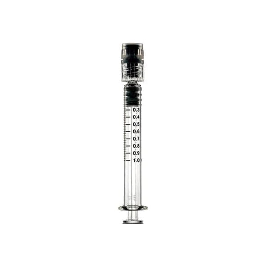 1 mL Glass Dab Applicator Syringes with Luer Lock System - Box of 100