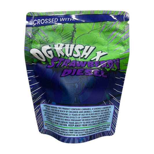 Bag King Bruce Banner Strain Child-Resistant Mylar Bag | 1/8 oz