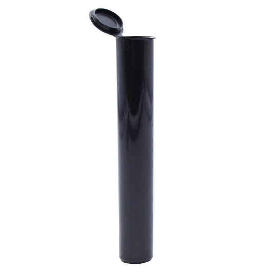 Black Compostable Squeeze Top Child-Resistant Pre-Roll Tube | 116 mm