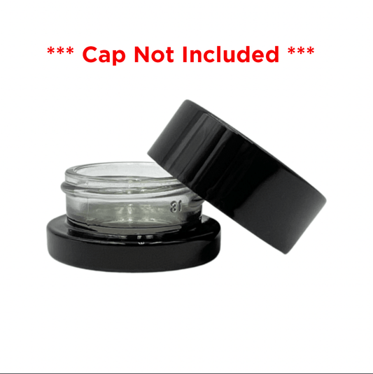 eBottles Glossy Black Child-Resistant Glass Concentrate Container Jar | 9 ml