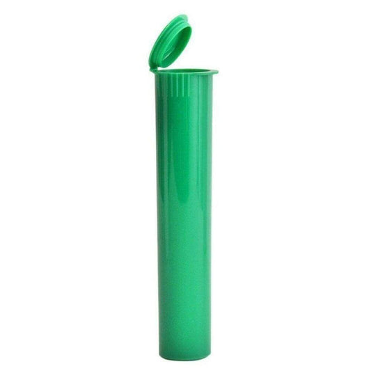 Green / Box of 1000 (Clearance Pricing) Clearance Opaque Squeeze Top Child-Resistant Pre-Roll Tube | 116 mm