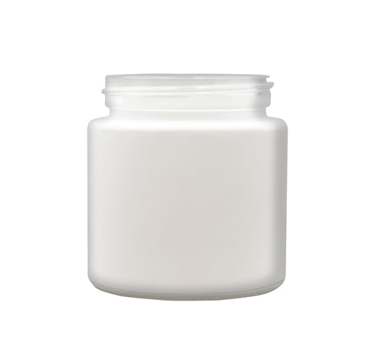Matte White / Single Unit (Less Than Box Qty) eBottles Frosted Glass Child-Resistant Straight Sided Jar | 30 dram