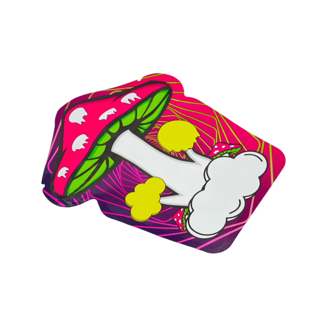 Mushroom Shaped Custom Child-Resistant Mylar Bag | Fits up to 1/4th oz.
