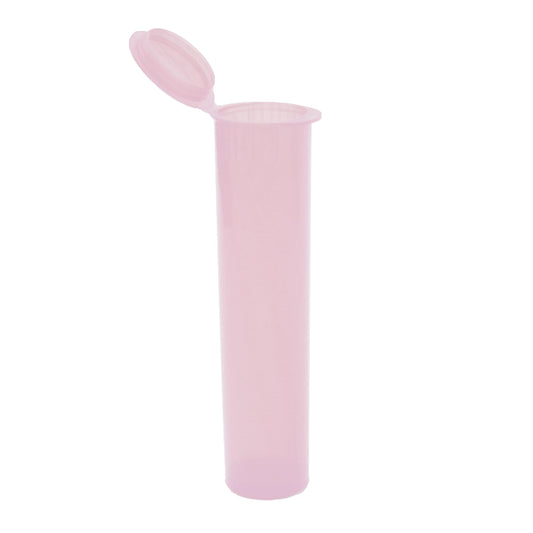 Translucent Pink Clearance Translucent Squeeze Top Child-Resistant Pre-Roll Tube | 78 mm (Box of 1000)