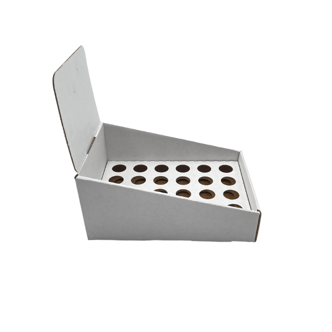 White Pop Counter Display - Large (Fits 24 Pre-Roll Tubes)