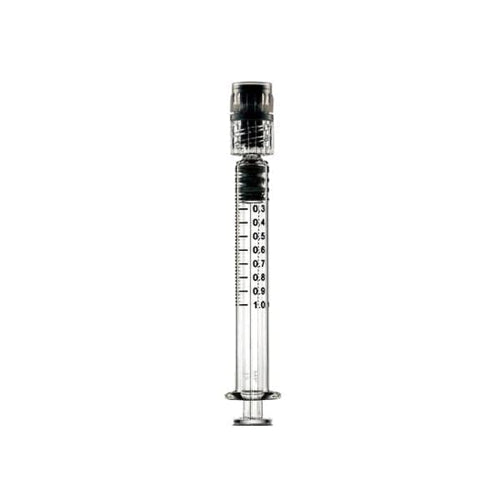 1 mL Glass Dab Applicator Syringes with Luer Lock System - Box of 100