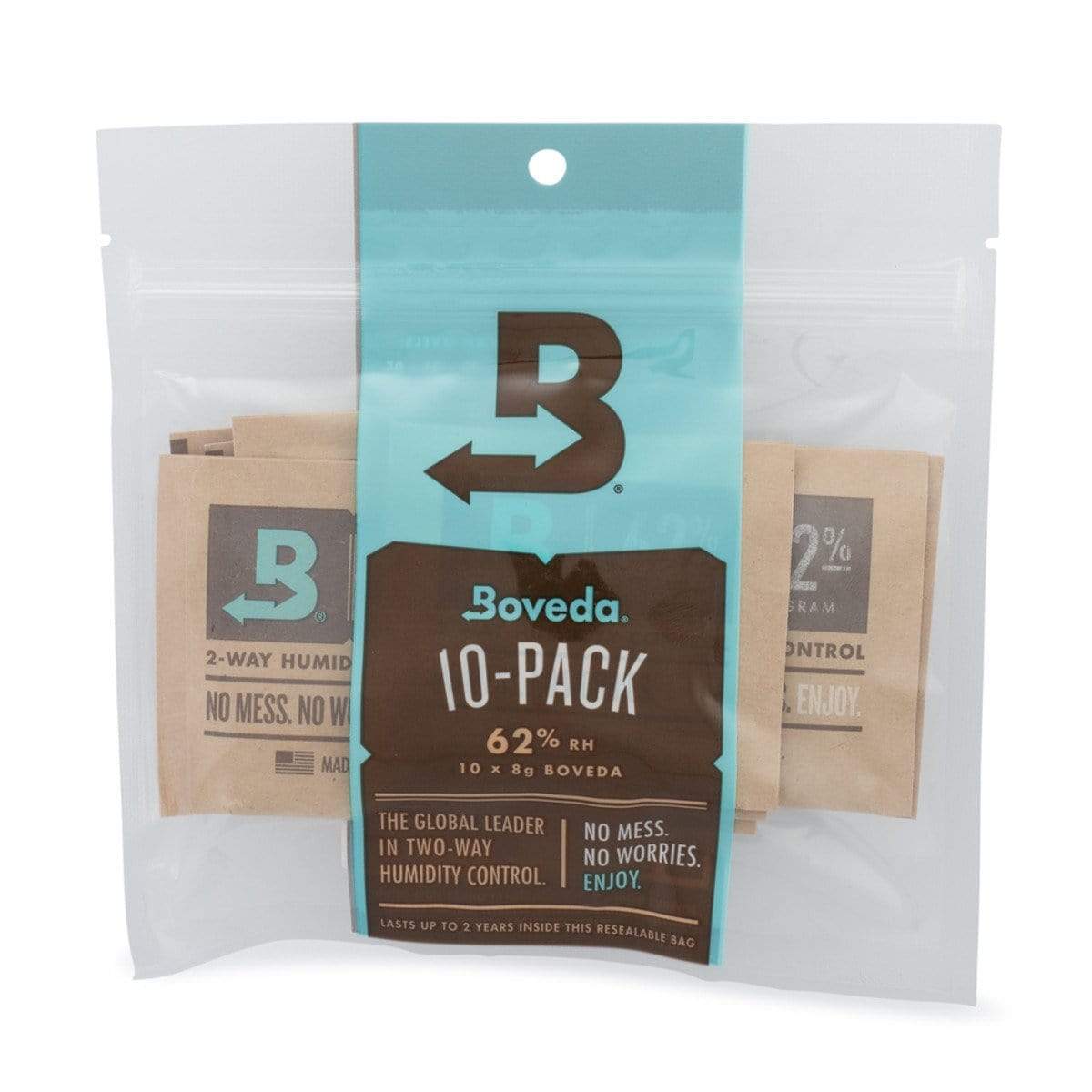 10-Pack 62% RH Boveda Humidity Control Pack | 8 gram