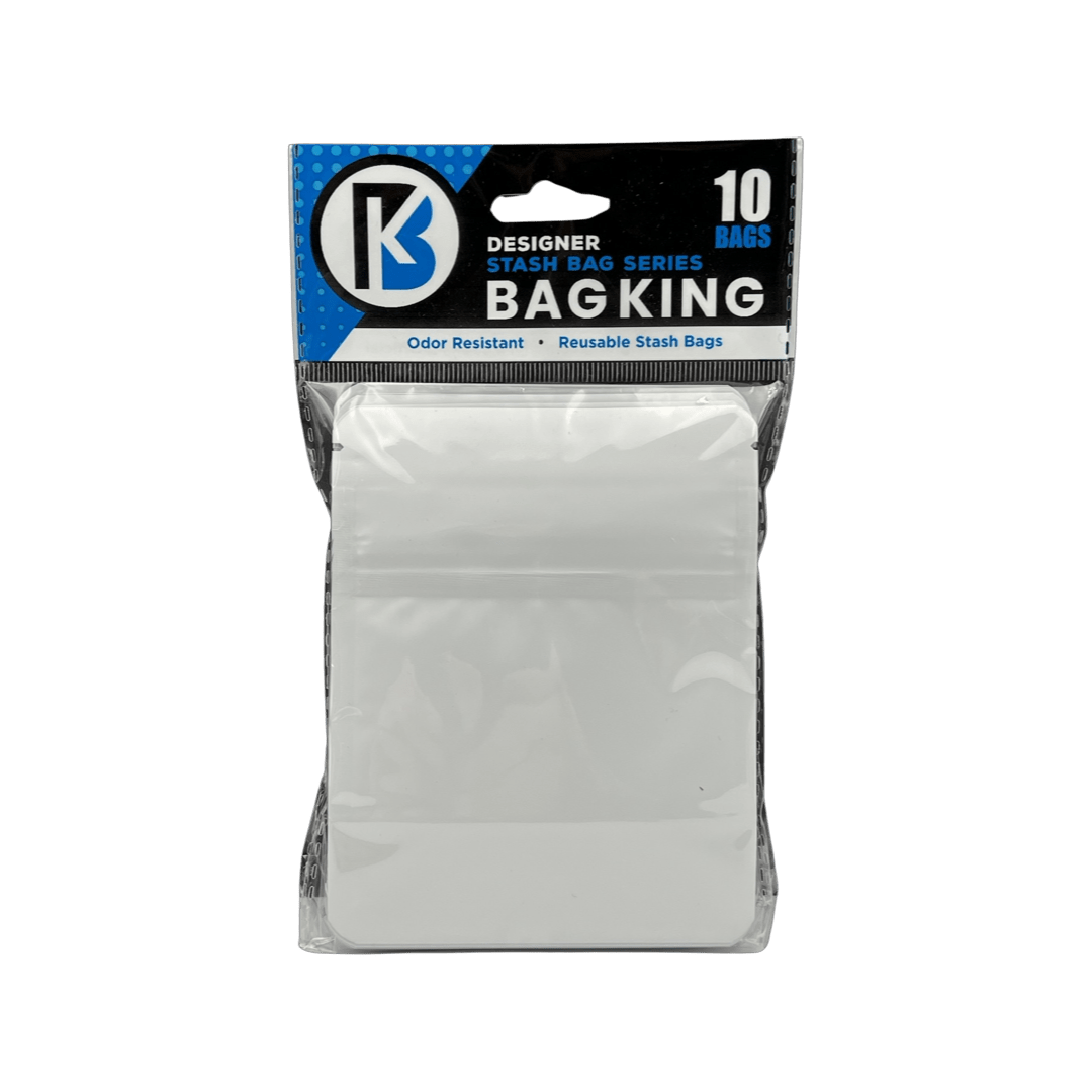 10-Pack Bag King Child-Resistant Opaque Wide Mouth Mylar Bag | 1/8th ounce