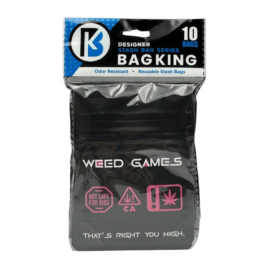 10-Pack Bag King Flower Games Wide Mouth Child-Resistant Mylar Bag | 1/8th ounce