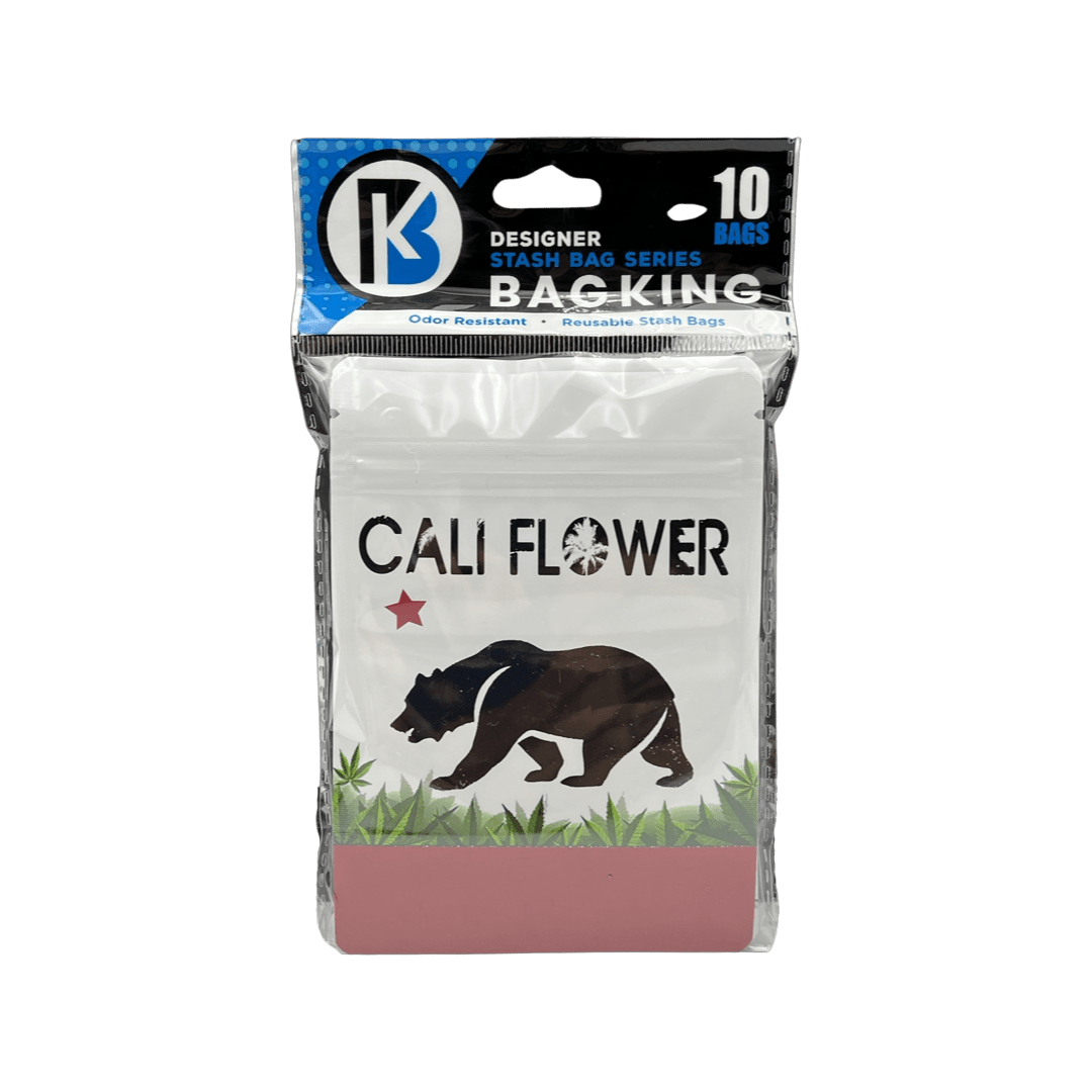 10-Pack Cali Flower Smell Proof Mylar Bag | 1/8th ounce to 1/4th ounce