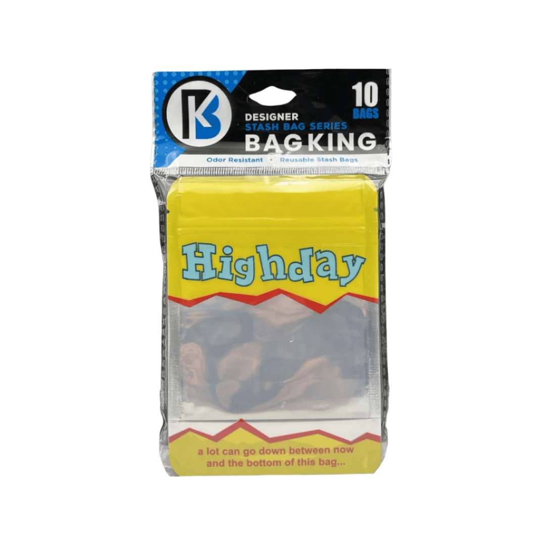 10-Pack Highday-Friday Smell Proof Mylar Bag | 1/8th ounce to 1/4th ounce