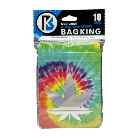 10-Pack Tie Dye Smell Proof Mylar Bag | 1/8th ounce to 1/4th ounce