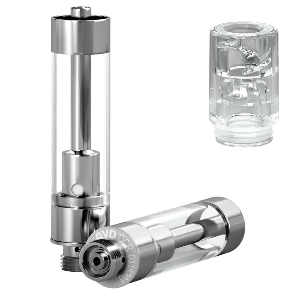 1mL / 2.0mm / Plastic Clear Barrel Vortex AVD GoodCarts 1mL Glass Cartridges with Mouthpieces