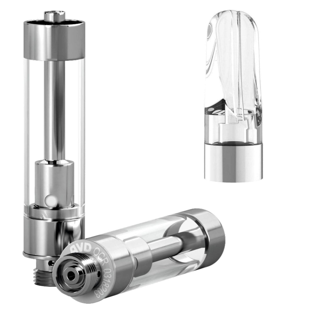 1mL / 2mm / Plastic Clear Flat AVD 1mL Polyresin Cartridges with Mouthpieces