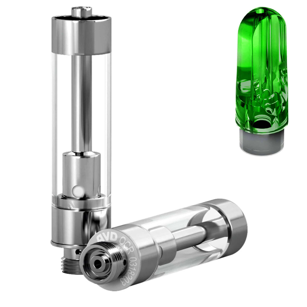 1mL / 2mm / Plastic Green Flat AVD 1mL Polyresin Cartridges with Mouthpieces