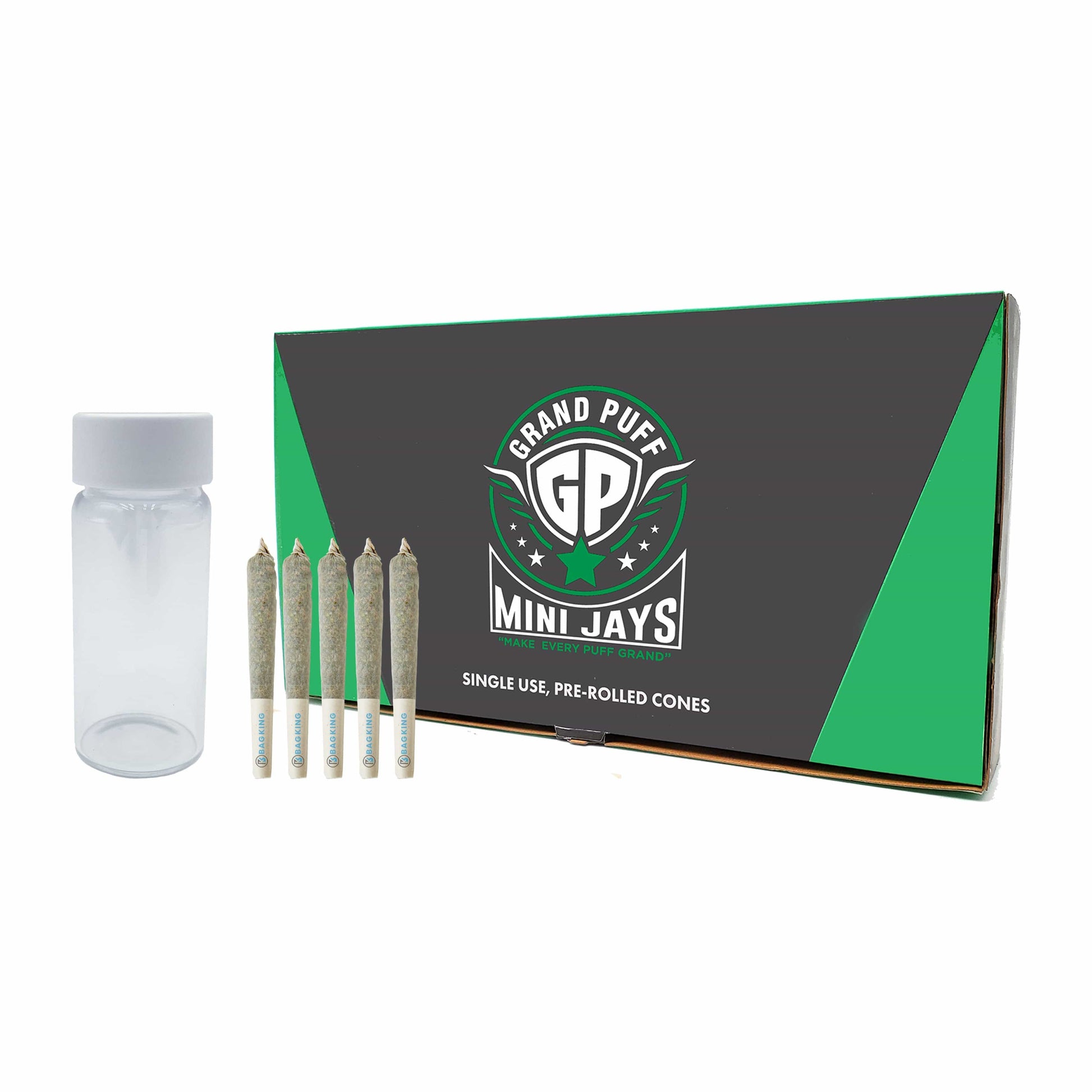 2 oz Glass Jar Pre Roll Multi Pack Bundle ( 2oz Glass Jar + Lid + Cones )