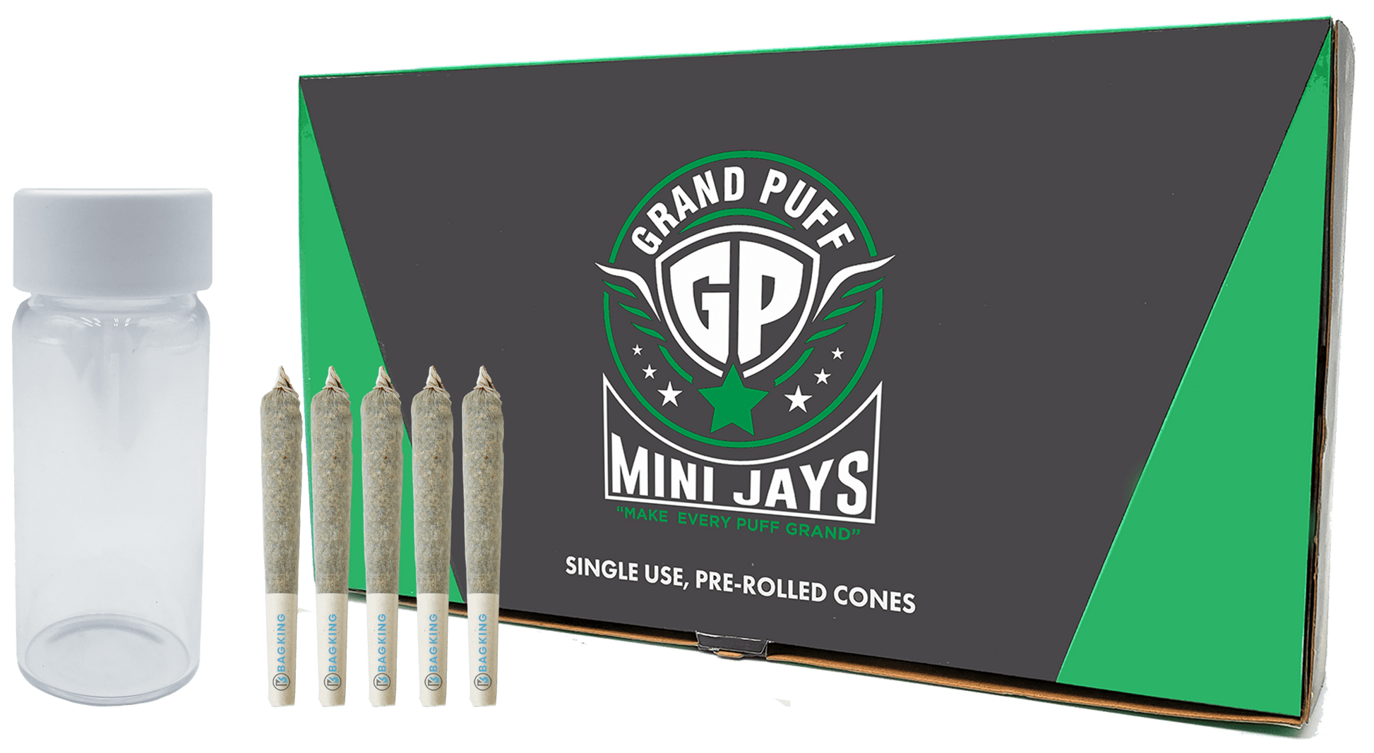 2 oz Glass Jar Pre Roll Multi Pack Bundle ( 2oz Glass Jar + Lid + Cones )