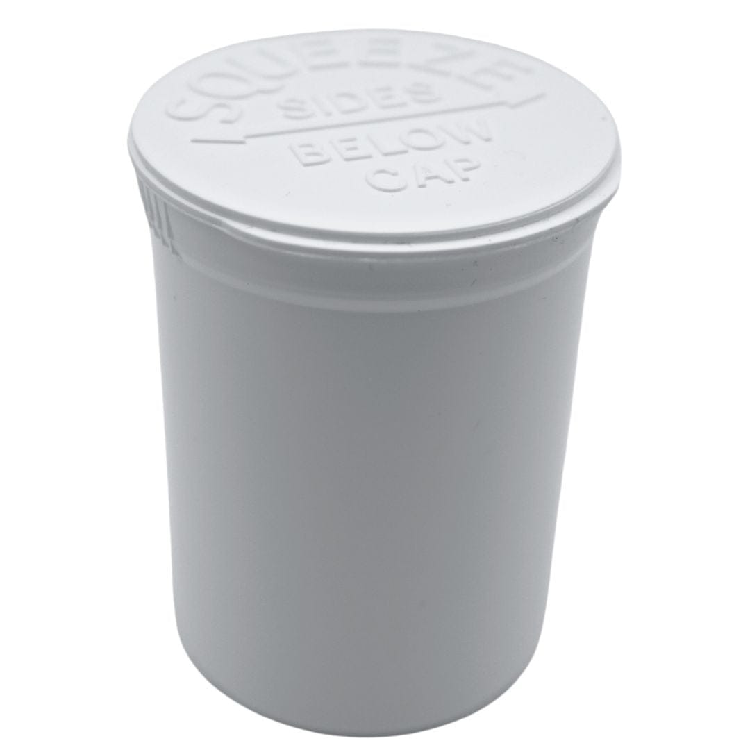 White / Single Unit (Less Than Box Qty) 30 Dram Pop Top Child-Resistant Bottles