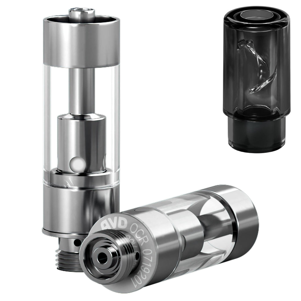.5mL / 1mm / Plastic Black Barrel Vortex AVD 0.5mL Polyresin Cartridges with Mouthpieces