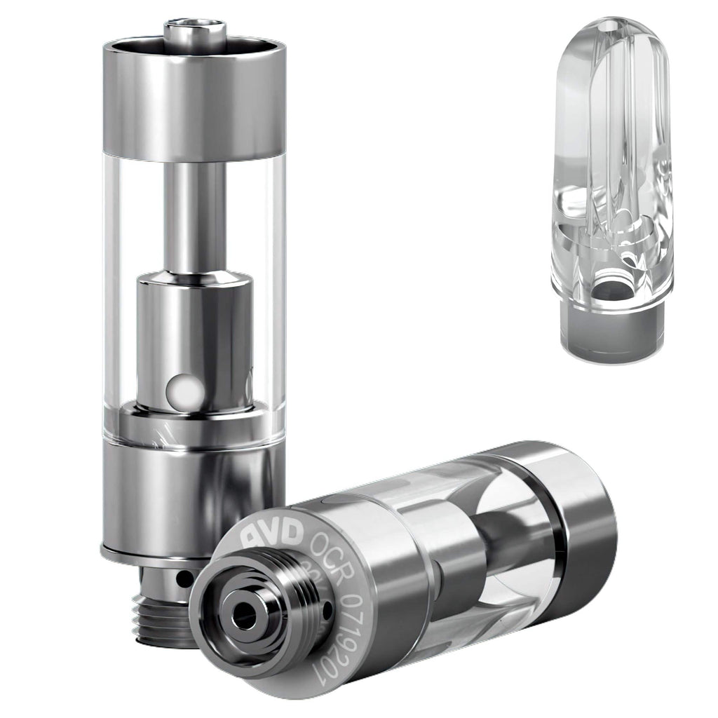 .5mL / 1mm / Plastic Clear Flat AVD 0.5mL Polyresin Cartridges with Mouthpieces