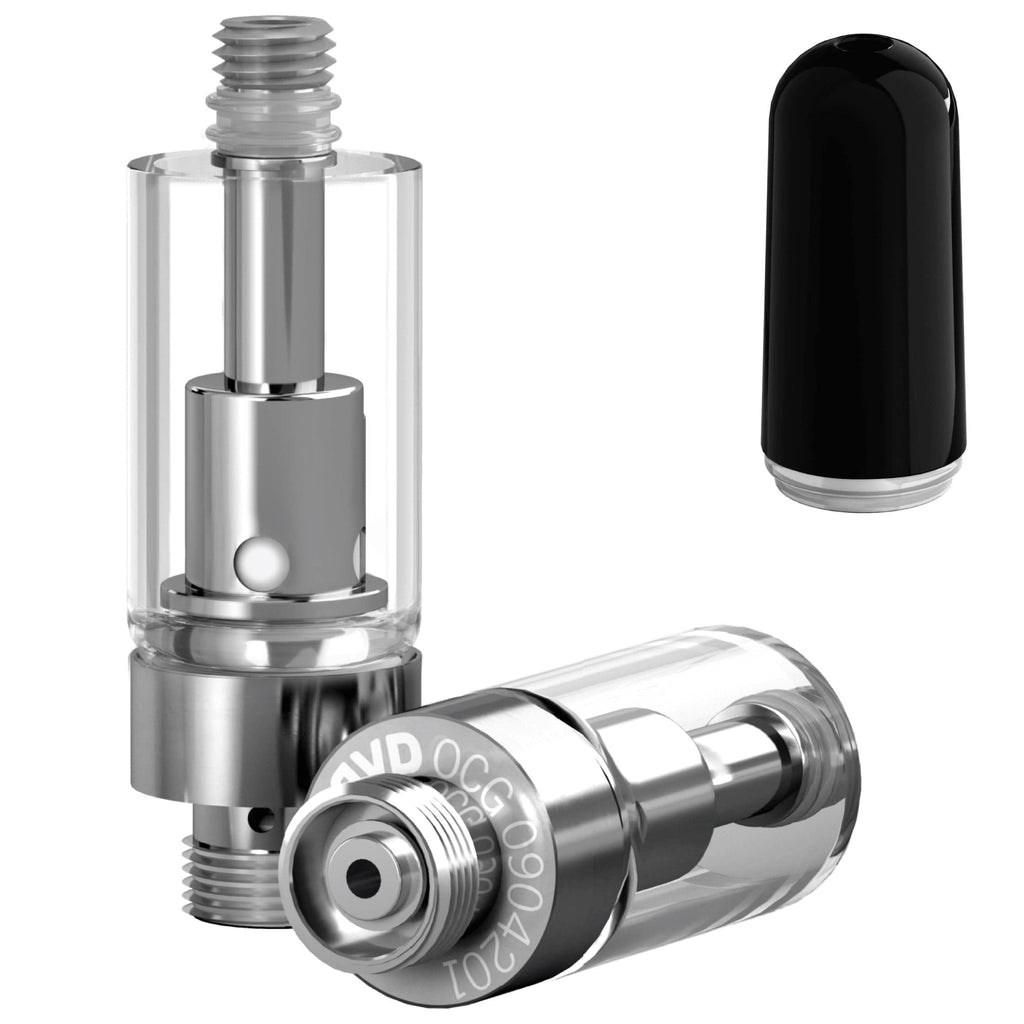 .5mL / 2.0mm / Ceramic Black Bullet AVD GoodCarts 0.5mL Glass Cartridges with Mouthpieces