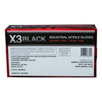 Ammex X3 Industrial Black Nitrile Disposable Gloves