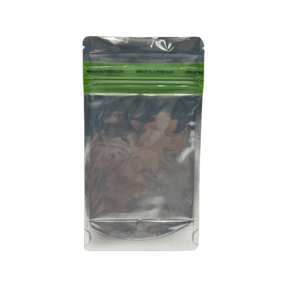 Bag King Child-Resistant Clear Front Green Zipper Bag | 1/4 oz