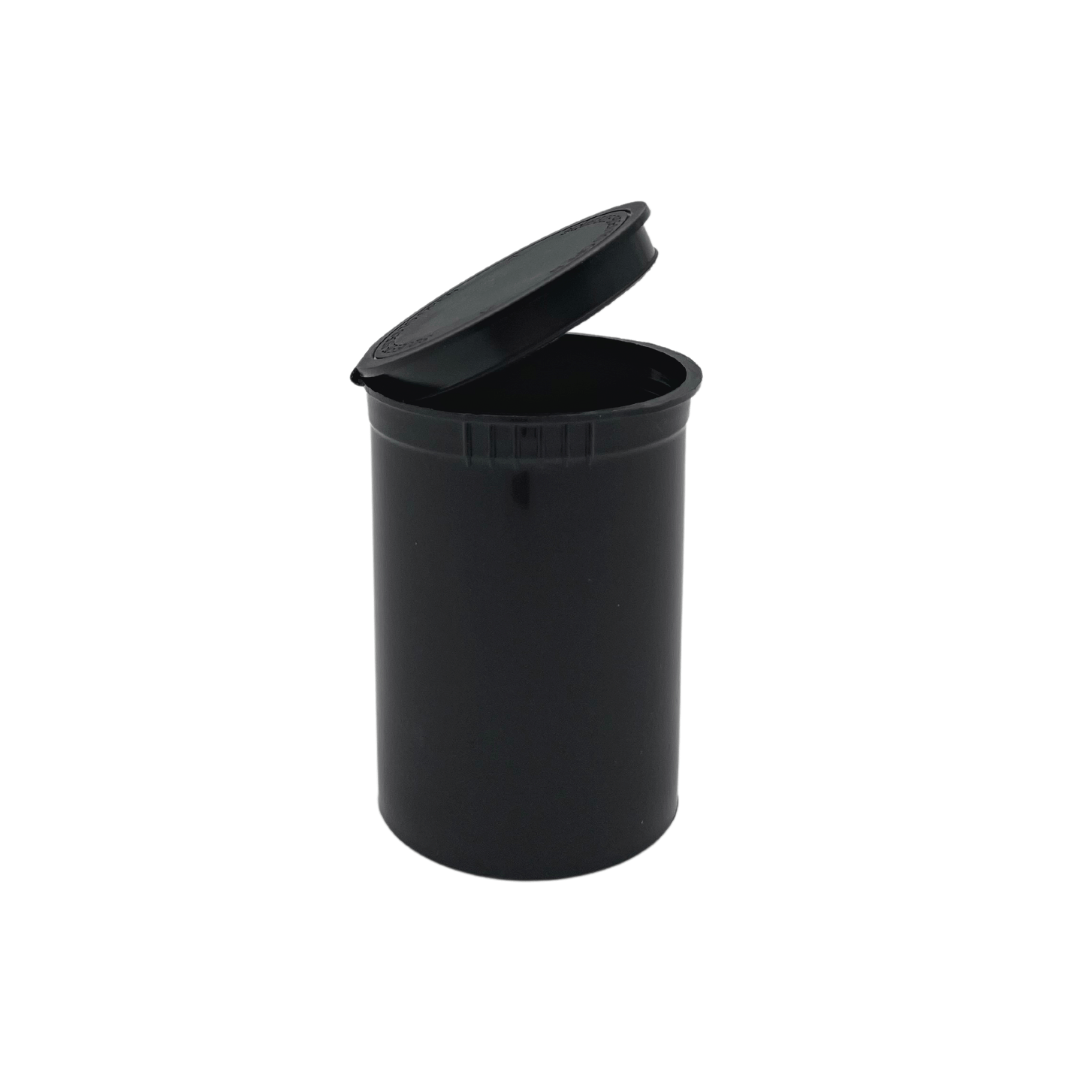 Bag King Child-Resistant Pop Top Bottle | 30 dram Black