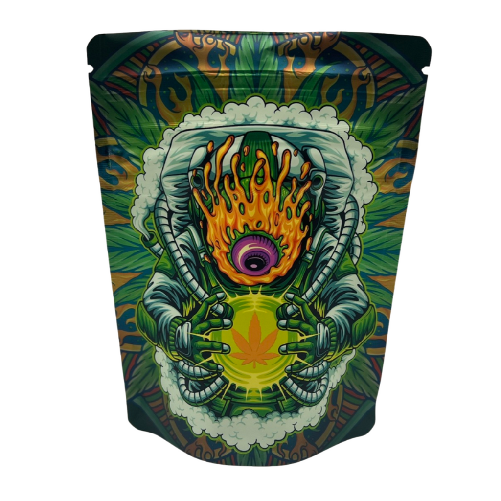 Bag King Psychedelic Astronaut Wide Mouth Child Resistant Mylar Bag ( 1/8th oz)