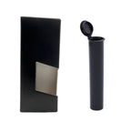 Black / Black / Single Unit (Less Than Box Qty) Child-Resistant Vape Cartridge Tube with Paper Box