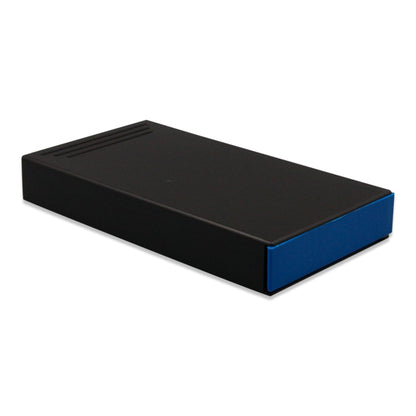 Black / Blue Child-Resistant Pre-Roll / Edible Push and Pull Box | 109 mm