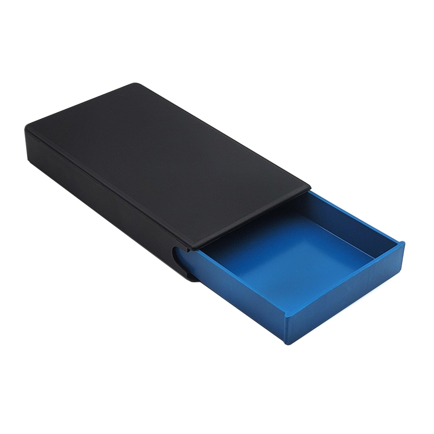 Black / Blue / Single Unit (Less Than Box Qty) Closeout Child-Resistant Pre-Roll / Edible Push and Pull Box | 98 mm