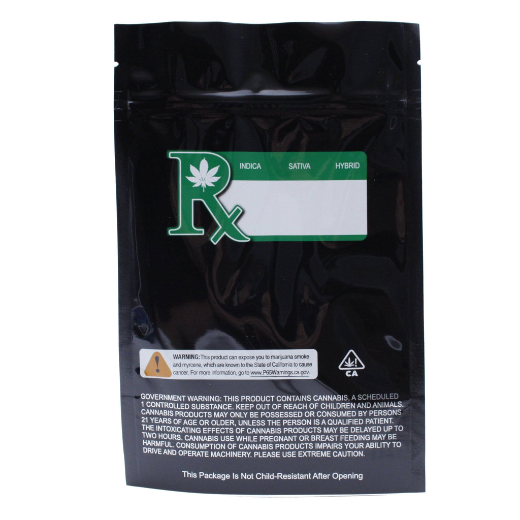 Black / Clear / Single Unit (Less Than Pack Qty) Smell Proof Mylar Bag (1 oz)