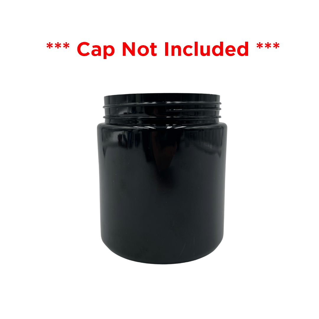 Black eBottles Black PET Child-Resistant Straight Sided Jar | 8 oz