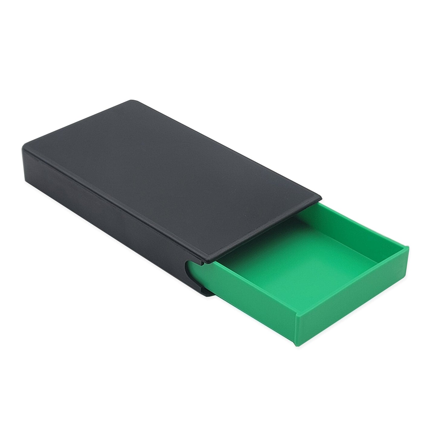 Black / Green / Single Unit (Less Than Box Qty) Closeout Child-Resistant Pre-Roll / Edible Push and Pull Box | 98 mm