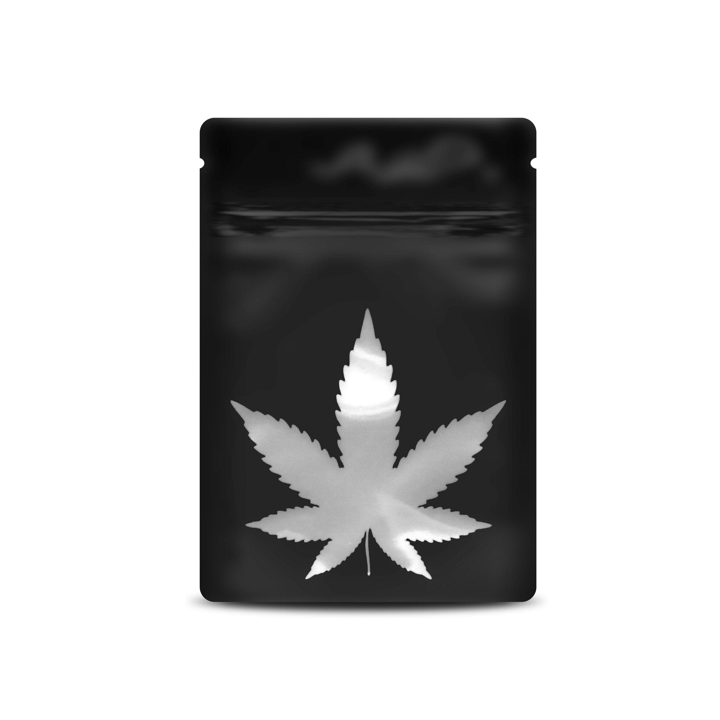 Black Matte / Single Unit Bag King Clear Leaf Mylar Bag (1 gram)