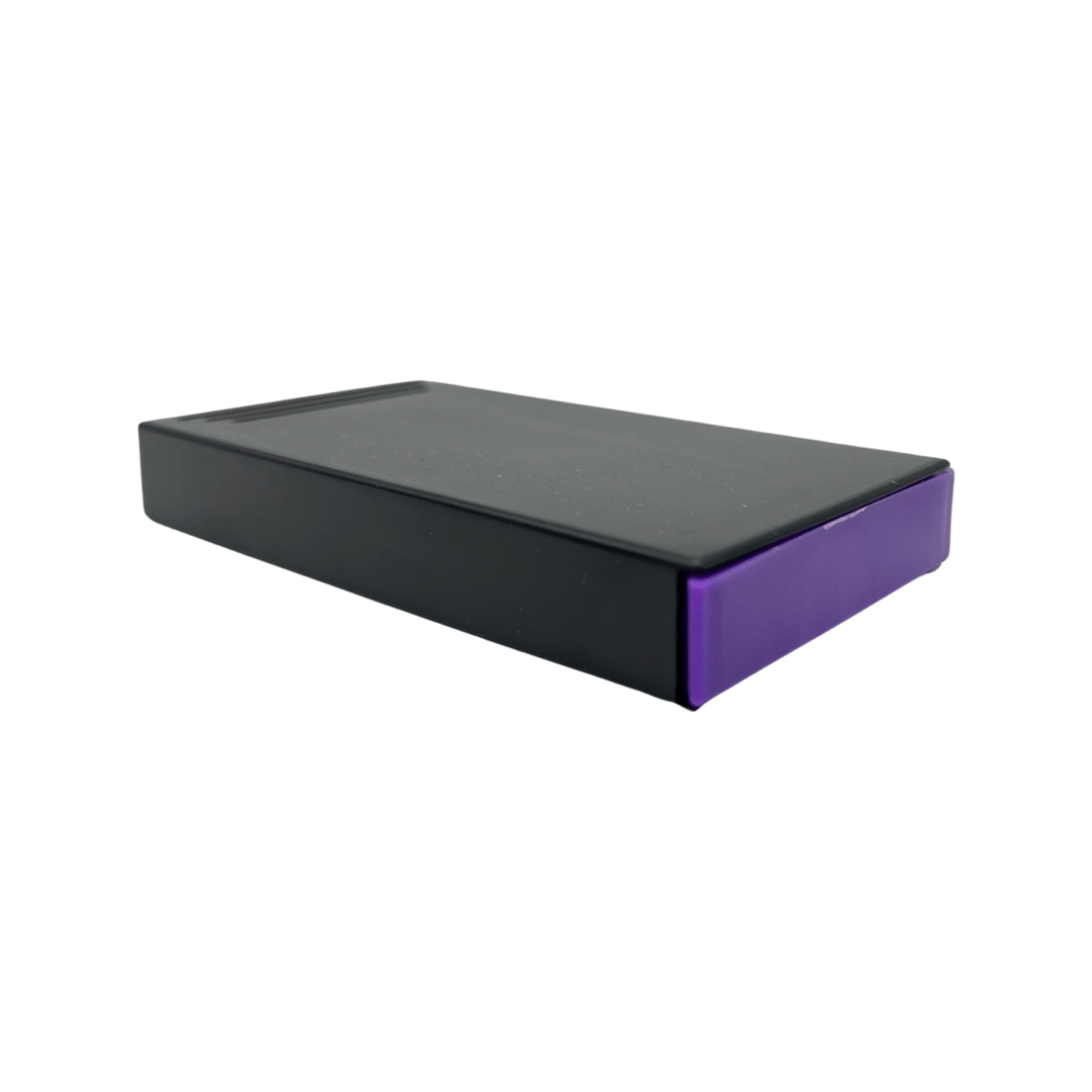 Black / Purple / Single Unit (Less Than Box Qty) Child-Resistant Pre-Roll / Edible Push and Pull Box | 109 mm