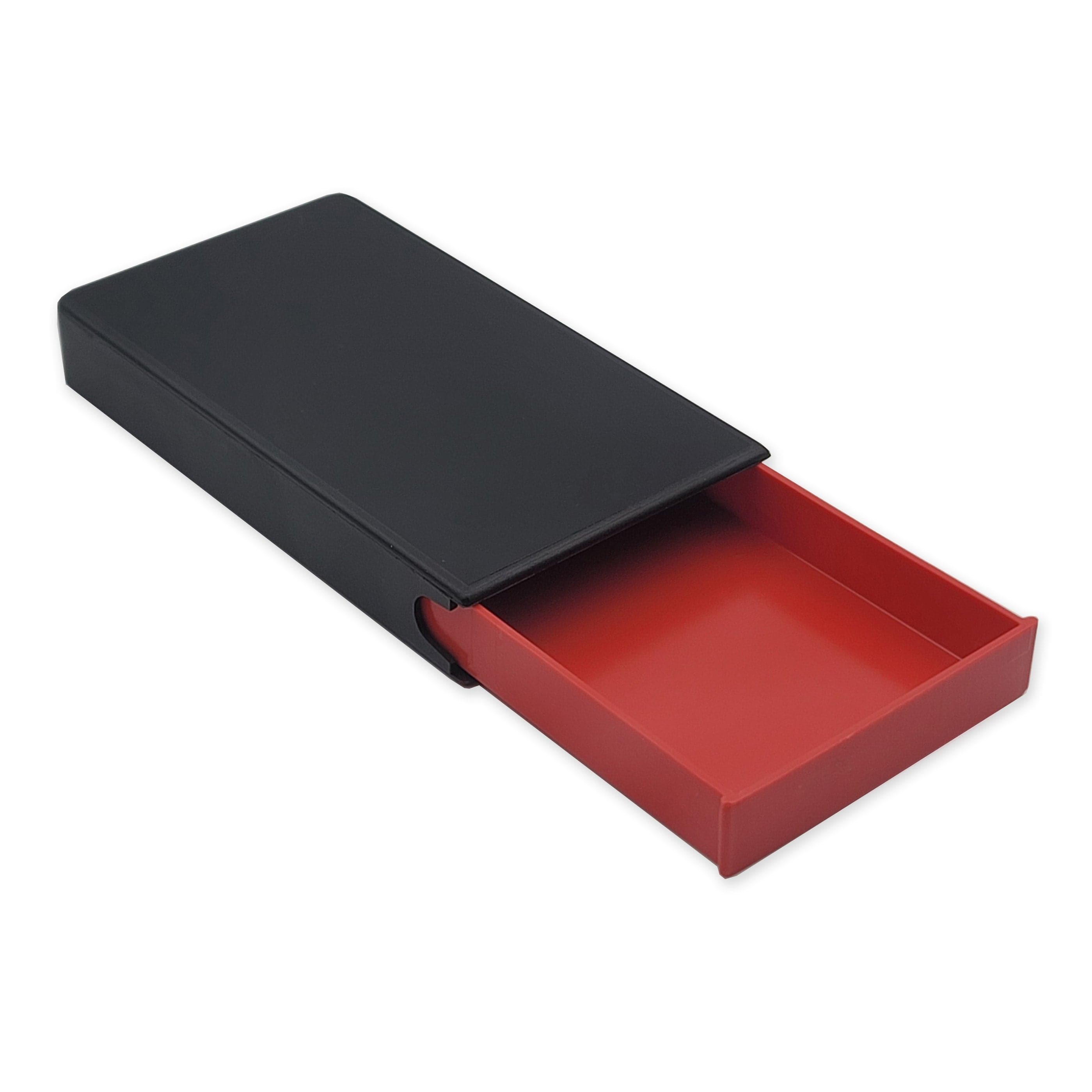 Black / Red / Single Unit (Less Than Box Qty) Closeout Child-Resistant Pre-Roll / Edible Push and Pull Box | 98 mm