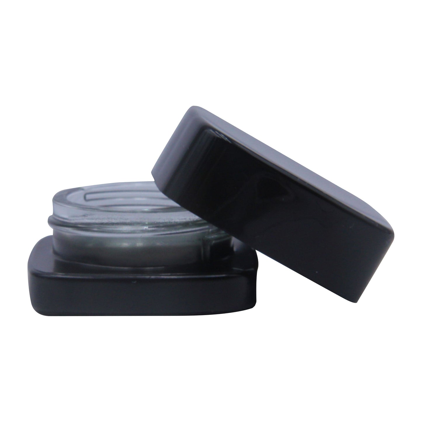 Black / Silver / Matte Black / Single Unit (Less Than Box Qty) eBottles Black Square Glass Concentrate Jar | 9 ml
