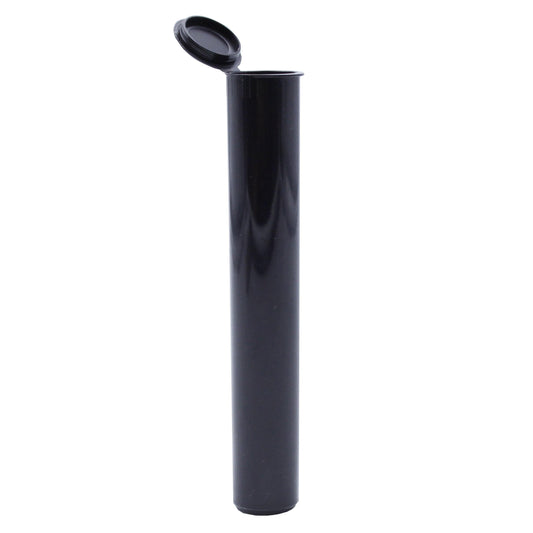 Black / Single Unit Premium Squeeze Top Child Resistant Pre-Roll Tube | 116 mm