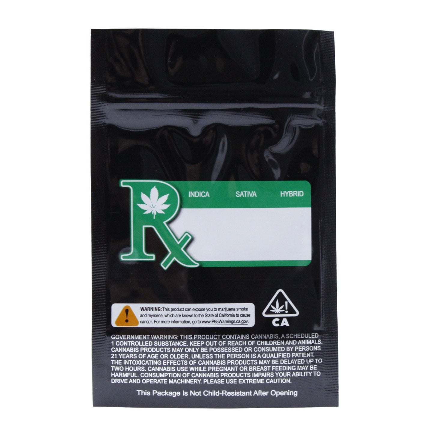 Black / Single Unit Smell Proof Bag (1/8th oz)