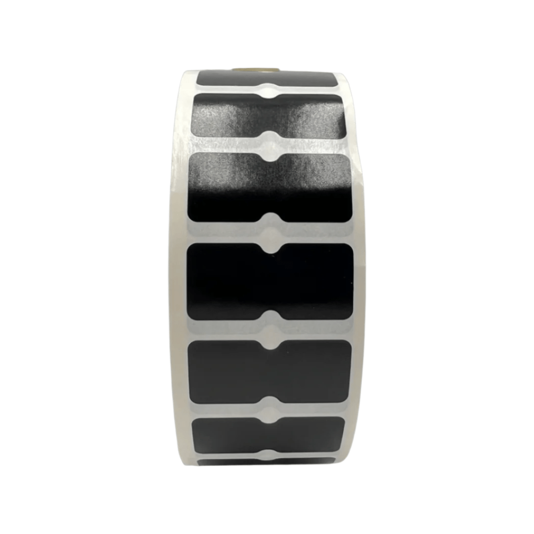 Black Tamper Evident Labels Holographic Honeycomb Pattern - Roll of 500