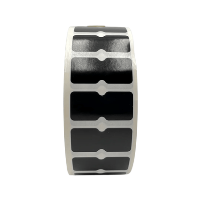 Black Tamper Evident Labels Holographic Honeycomb Pattern - Roll of 500