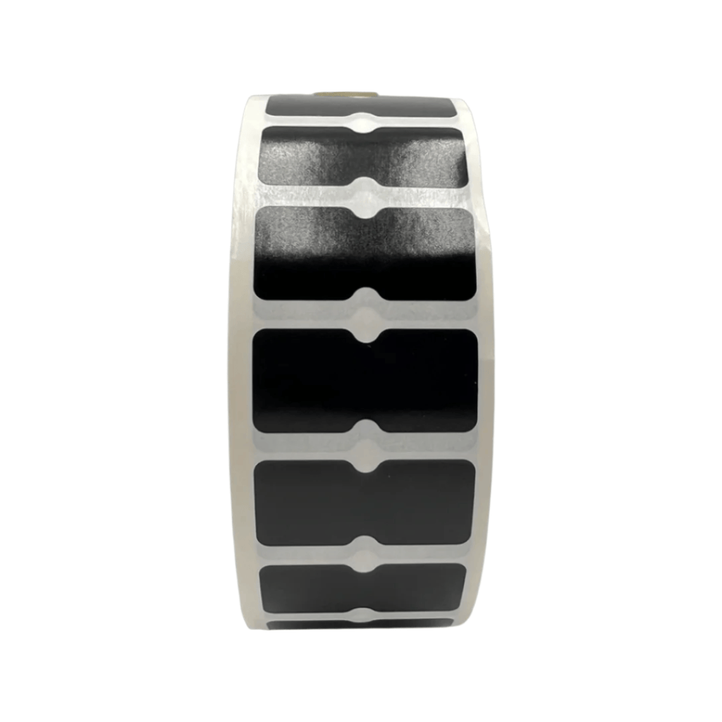 Black Tamper Evident Labels Holographic Honeycomb Pattern - Roll of 500