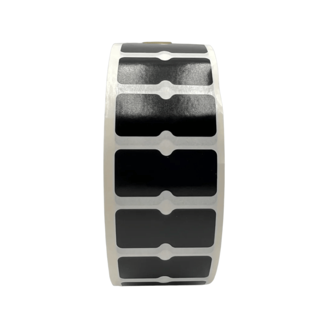 Black Tamper Evident Labels Holographic Honeycomb Pattern - Roll of 500