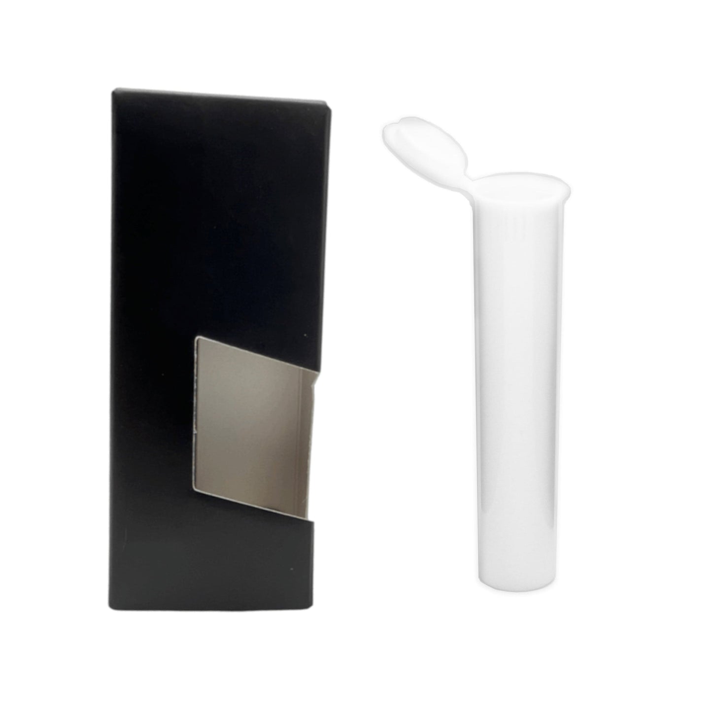 Black / White / Single Unit (Less Than Box Qty) Child-Resistant Vape Cartridge Tube with Paper Box