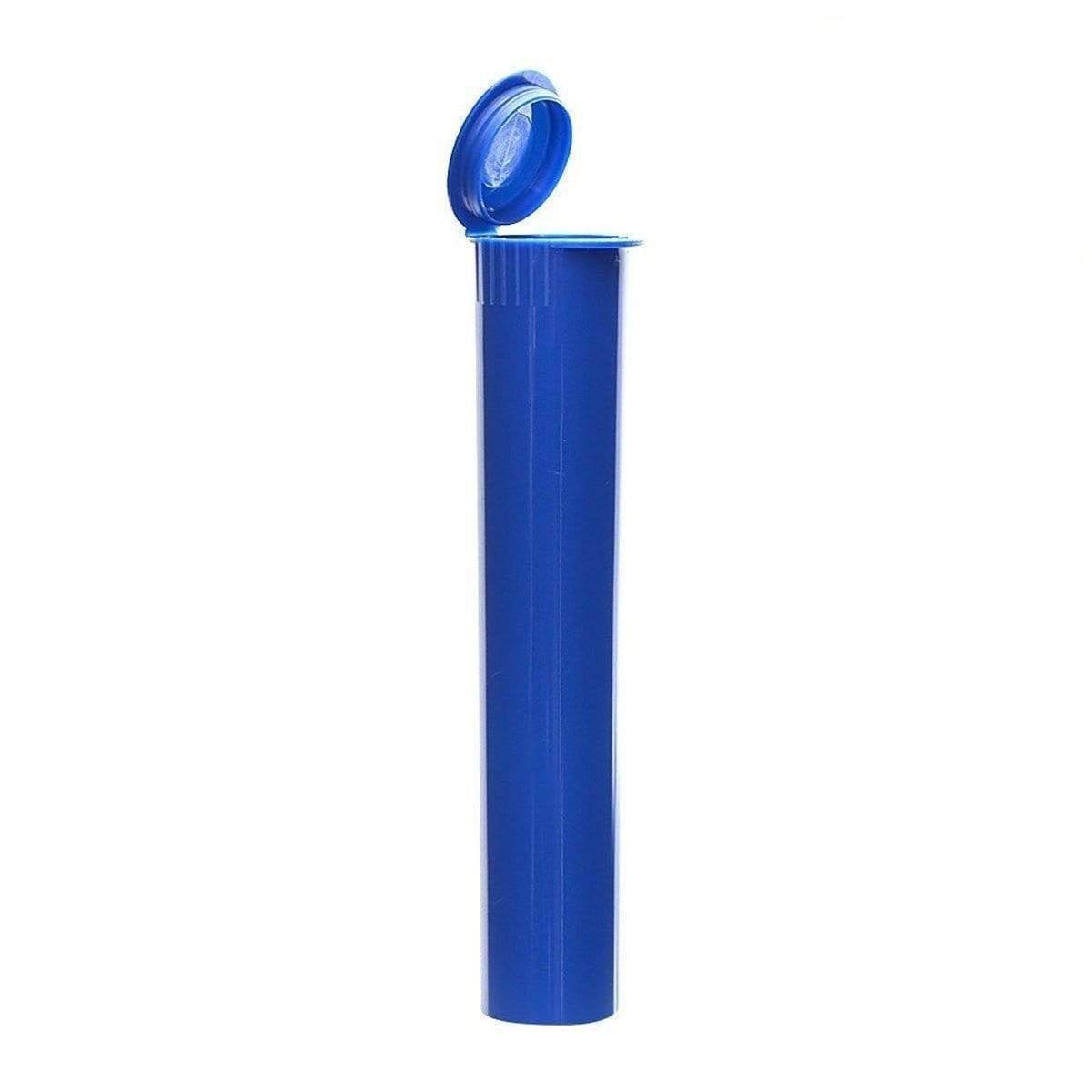Blue Opaque Squeeze Top Child-Resistant Pre-Roll Tube | 116 mm