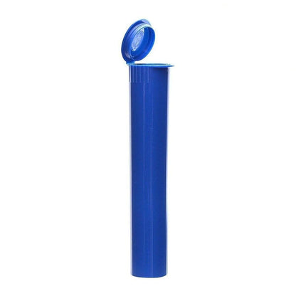 Blue / Single Unit (Less Than Box Qty) Opaque Squeeze Top Child-Resistant Pre-Roll Tube | 116 mm