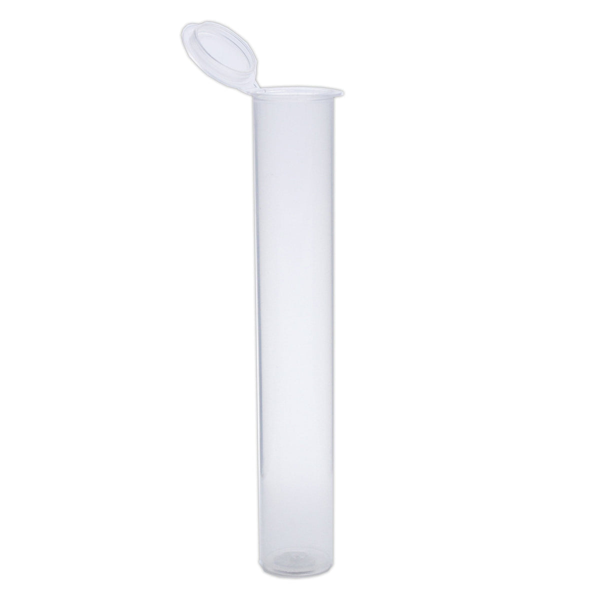 Box of 1000 (Bulk Discount Pricing) / Clear Premium Squeeze Top Child Resistant Pre-Roll Tube | 116 mm