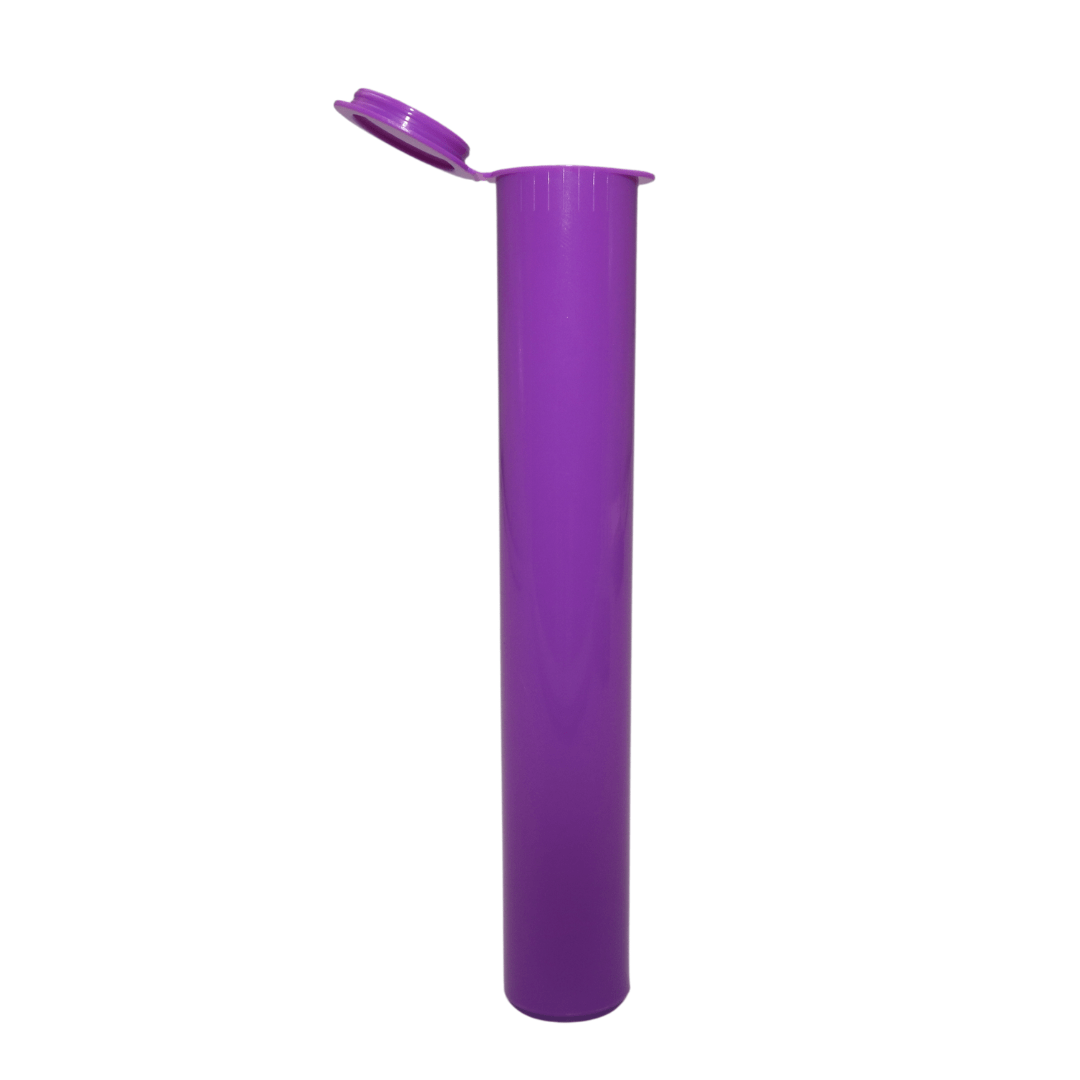 Box of 1000 (Bulk Discount Pricing) / Purple Premium Squeeze Top Child Resistant Pre-Roll Tube | 116 mm